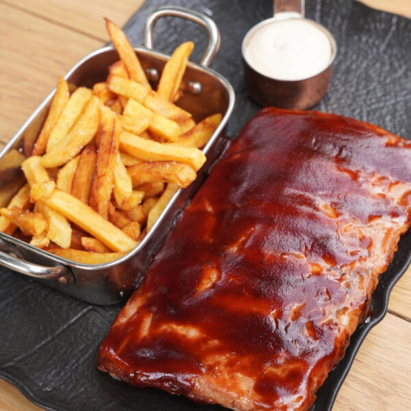 COASTE DE PORC CU CARTOFI ȘI MAIONEZĂ - 350g